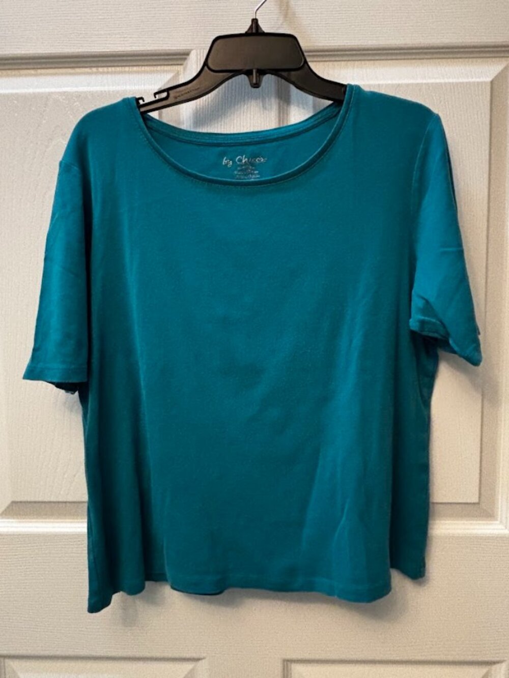 Chico's Cotton T-Shirt, Teal color, Size 3
